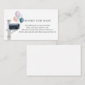 baby shower per post Een boek verzenden Informatiekaartje (Voorkant / Achterkant)