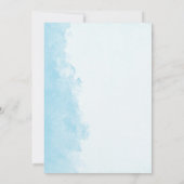 Baby Shower per post Elegante inktwassing blauw Kaart (Achterkant)