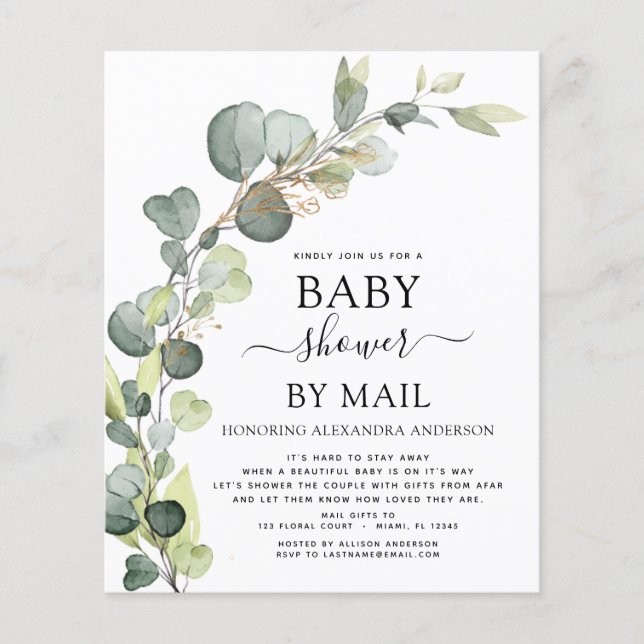 Baby shower per post Eucalyptus (Voorkant)