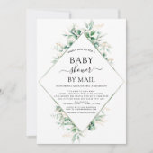 Baby shower per post Eucalyptus Geometric Kaart (Voorkant)