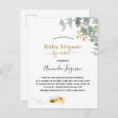 Baby shower per post - eucalyptus greenery mam voo briefkaart (Voorkant / Achterkant)