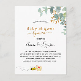 Baby shower per post - eucalyptus greenery mam voo briefkaart