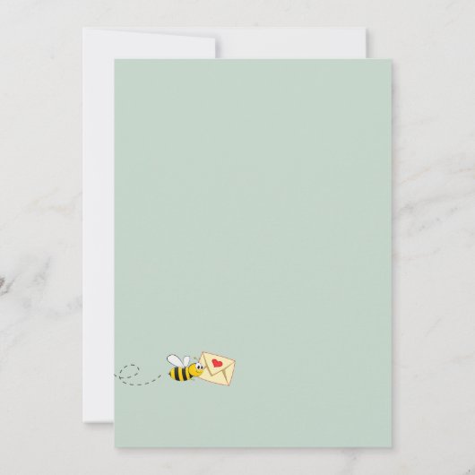 Baby shower per post - eucalyptus greenery mam voo kaart (Achterkant)