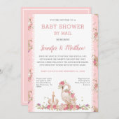 Baby shower per post  kaart (Voorkant / Achterkant)