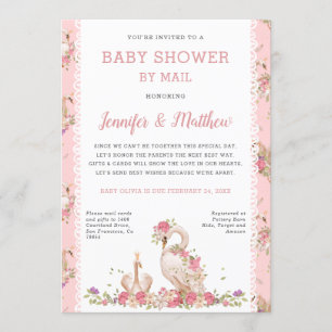 Baby shower per post  kaart