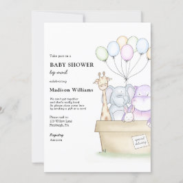 Baby shower per post kaart