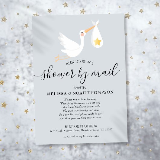 Baby shower per post lange afstand Genderneutraal Kaart