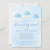 Baby shower per post lange afstand jongen blauw kaart (Voorkant)