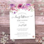 Baby shower per post Lange afstand Sprinkle Floral Kaart