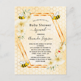 Baby shower per post mam om gele bloem te worden briefkaart