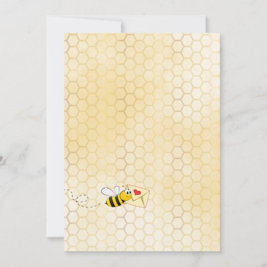 Baby shower per post mam om gele bloem te worden kaart (Achterkant)