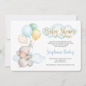 Baby shower per post olifantenjongen kaart (Voorkant)