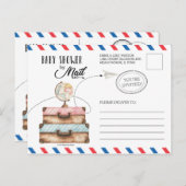  Baby shower per post over lange afstand Briefkaart (Voorkant / Achterkant)