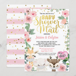 Baby shower per post Pandemic Woodland Animal Kaart