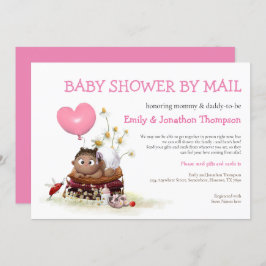 Baby shower per post Schattige baby meisje lievehe Kaart