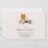 Baby shower per post Schattige Woodland Animals Kaart (Achterkant)