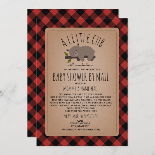 Baby shower per post Sociaal Vervormend Betaald Be Kaart (Voorkant / Achterkant)