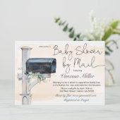 Baby shower per post Uitnodiging (Staand voorkant)