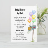 Baby shower per post Uitnodiging (Staand voorkant)