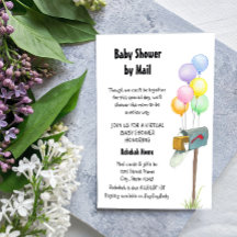 Baby shower per post Uitnodiging
