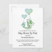 Baby shower per post uitnodiging briefkaart (Voorkant / Achterkant)