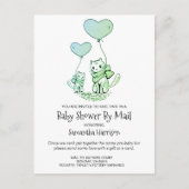 Baby shower per post uitnodiging briefkaart (Voorkant)