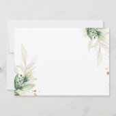 Baby shower per post uitnodiging groen & goud (Achterkant)