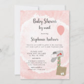 Baby shower per post voor meisje kaart (Voorkant)