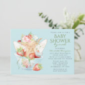 Baby shower per post Waterverf Floral Boy Fairy Kaart (Staand voorkant)
