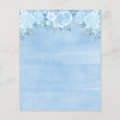 Baby shower per post Waterverf Foxes Blue Invitati Flyer (Achterkant)