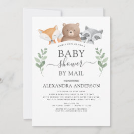 Baby shower per post Woodland Eucalyptus groen Kaart