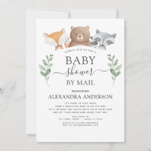 Baby shower per post Woodland Eucalyptus groen Kaart