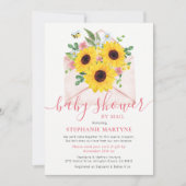 Baby shower per post Zonnebloem bloemenenvelop Kaart (Voorkant)