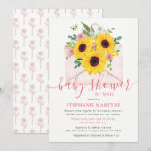 Baby shower per post Zonnebloem bloemenenvelop Kaart (Voorkant / Achterkant)