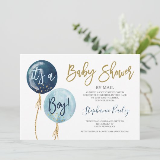 Baby shower per postbode kaart (Staand voorkant)