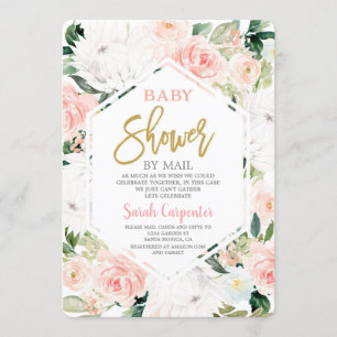 Baby shower per postmeisje kaart