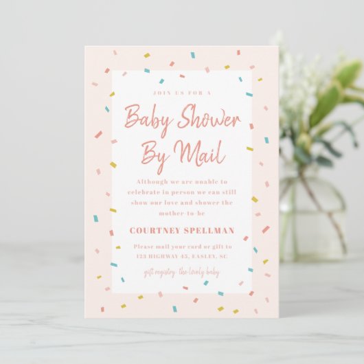 Baby shower per postuitnodiging (Staand voorkant)