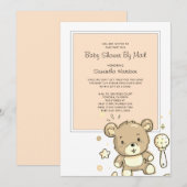 Baby shower per postuitnodiging kaart (Voorkant / Achterkant)