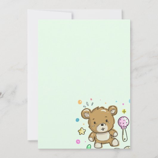 Baby shower per postuitnodiging kaart (Achterkant)