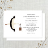 Baby shower per postzending opslaan en verpakken kaart