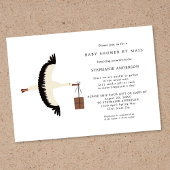 Baby shower per postzending opslaan en verpakken kaart