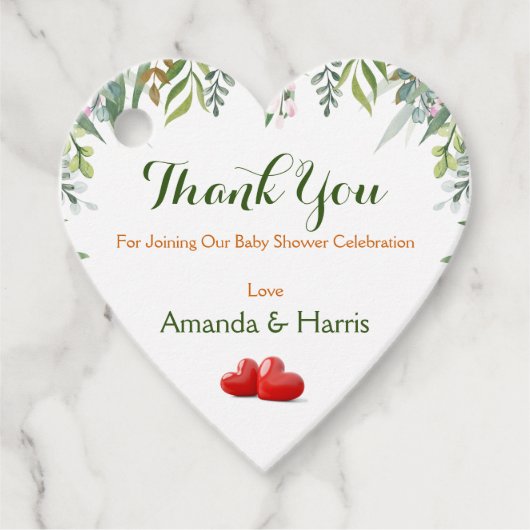 Baby shower Personaliseer Ontwerp Bedankjes Labels (Voorkant)