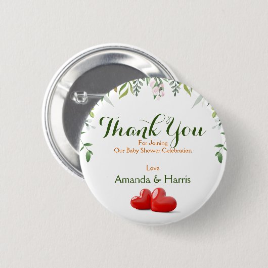 Baby shower Personaliseer Ontwerp Ronde Button 5,7 Cm (Voorkant /achterkant)