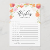 Baby shower perziken en bloemen — Vermaakt Kaart (Voorkant)