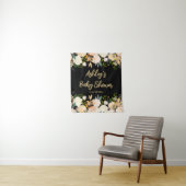 Baby shower Photo Booth Achtergrond Floral Prop Zw Wandkleed (In situ)