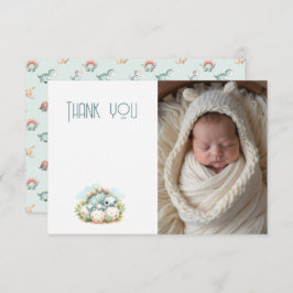 Baby Shower Photo Thank You Note Dinosaur Dino Bedankkaart