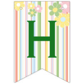 Baby shower "Picknick Floral" Swallowtail Banner (Eerste vlag)