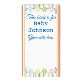 Baby shower "Picnic Floral" Bladzijde 8 Etiket