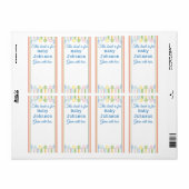 Baby shower "Picnic Floral" Bladzijde 8 Etiket (Full Sheet)