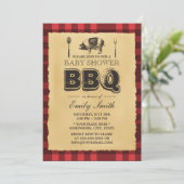  Baby shower Pig Roast BBQ Kaart (Staand voorkant)